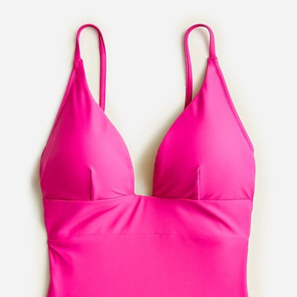 🆕 J. Crew PINK One Piece Swimsuit Plus Barbie Classic Sexy Bathing Suit 16 - Picture 4 of 13